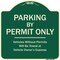 Signmission Designer Series-Parking By Permit Vehicles Without Permits Towed Vehic, 18" x 18", G-1818-9803 A-DES-G-1818-9803 - alternate 1